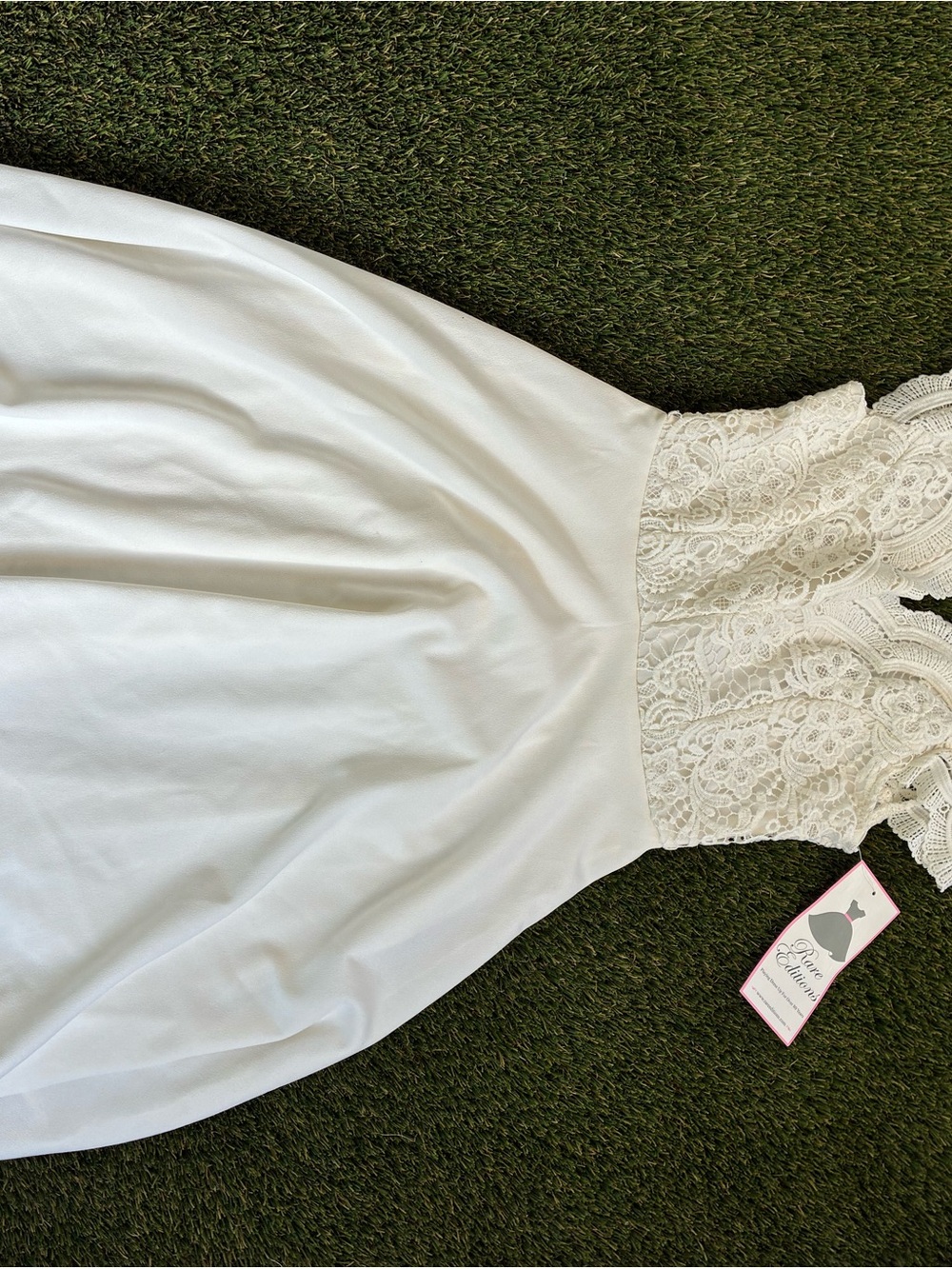 Rare Editions Ivory Lace Dress with Delicate Embroidery size 14 juniors